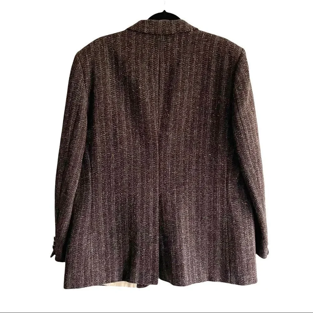 HARRIS TWEED Vintage Hand Woven Scotland Wool Blazer 48R - Picture 3 of 8